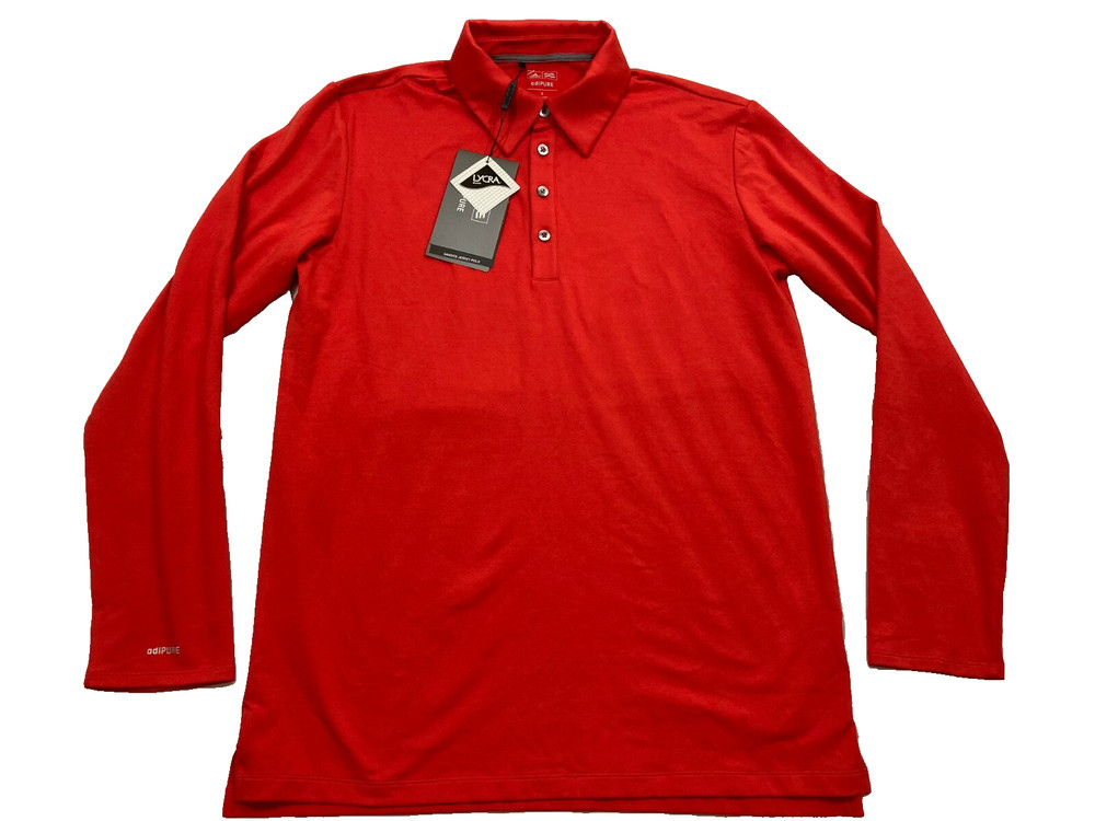 ADIDAS Adipure LYCRA Brand Red Athletic Performance Shirt MEN'S S