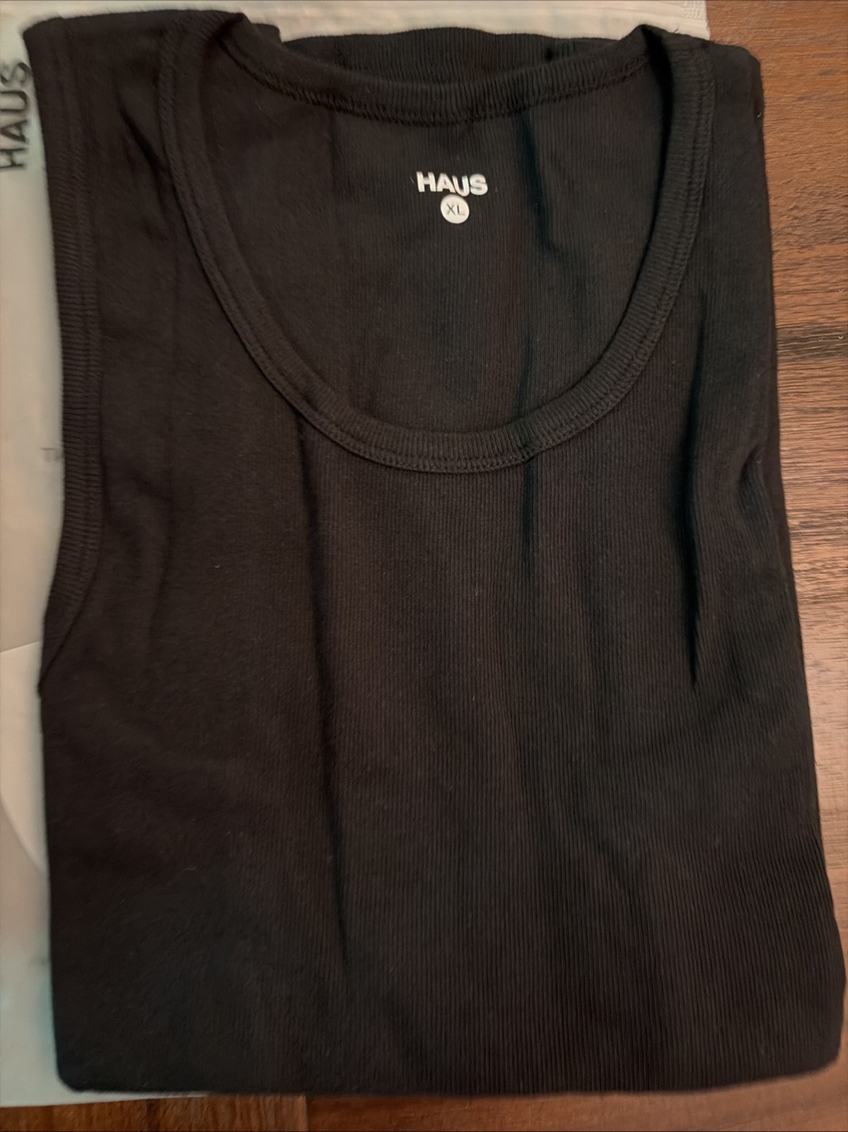 Brand New Haus premium Ultra-Soft Cotton Fitted Tank Pack Black. gallery