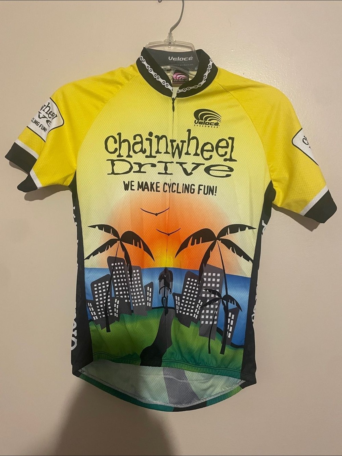 Chainwheel Drive Cycling Jersey - Yellow, Orange, Blue, Green Speedwear XL gallery