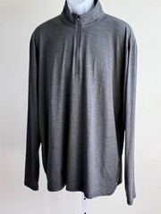 Vuori Men’s Size 2X Charcoal Gray 1/2 Zip Ease Performance Long Sleeve #V221 NWT