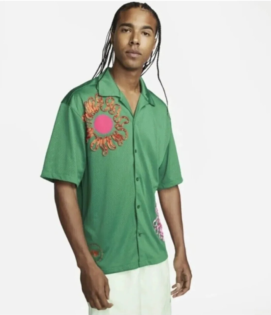 Nike Uphoria Button-Up Mesh Short Sleeve Top Jersey Shirt Mens SZ S DV9676-365 gallery