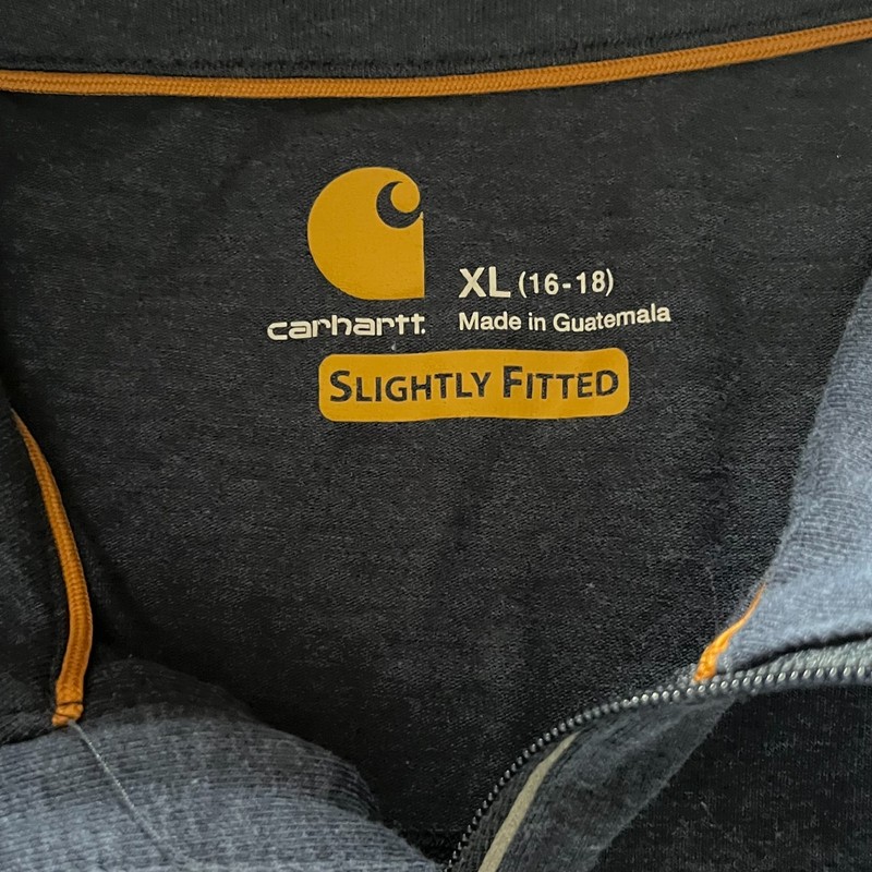 Carhartt 1/4 Zip Slightly Fitted Pullover Men XL Blue Relaxed Force Lightweight gallery
