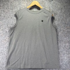 Champion Men’s Size L Tank Top Performance Grey Vapor Sleeveless Wicking Muslce