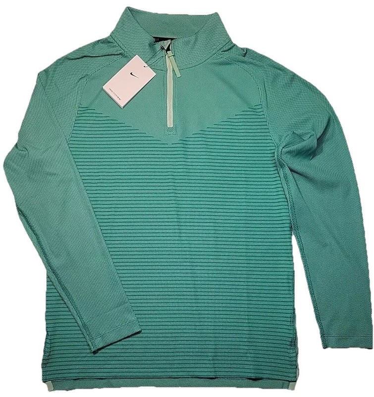 Nike Golf Mens Dri-Fit ADV 1/4 Zip Pullover Long Sleeve Shirt Green Small $115 gallery