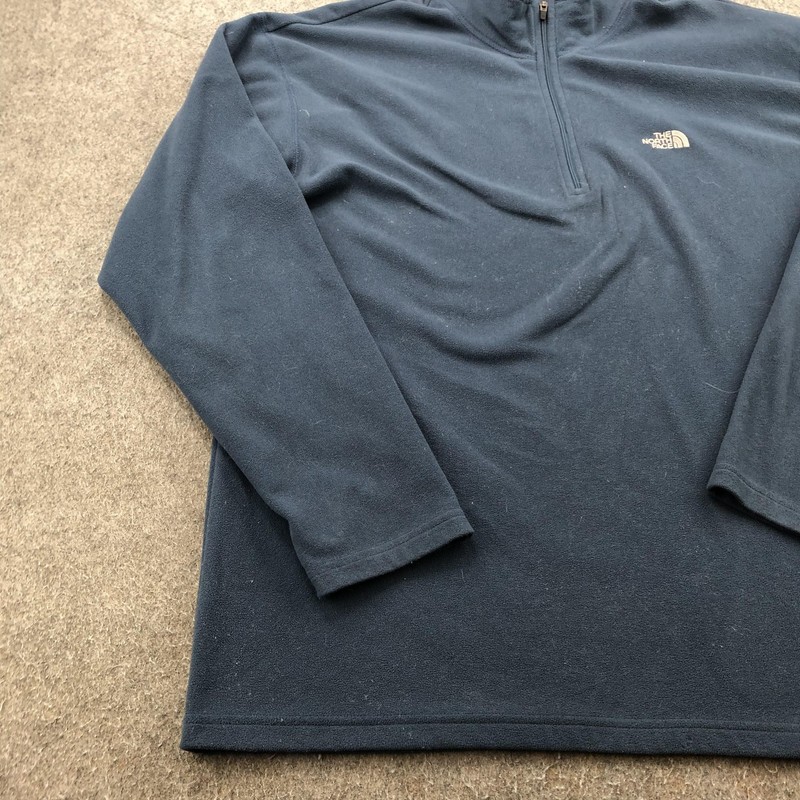 The North Face Pullover Mens XL Blue Fleece 1/4 Zip TKA 100 Hiking Sweater gallery