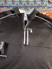 Local Boy Outfitters 2X Black Mock Neck Quarter Zip Pullover Long Sleeve Top