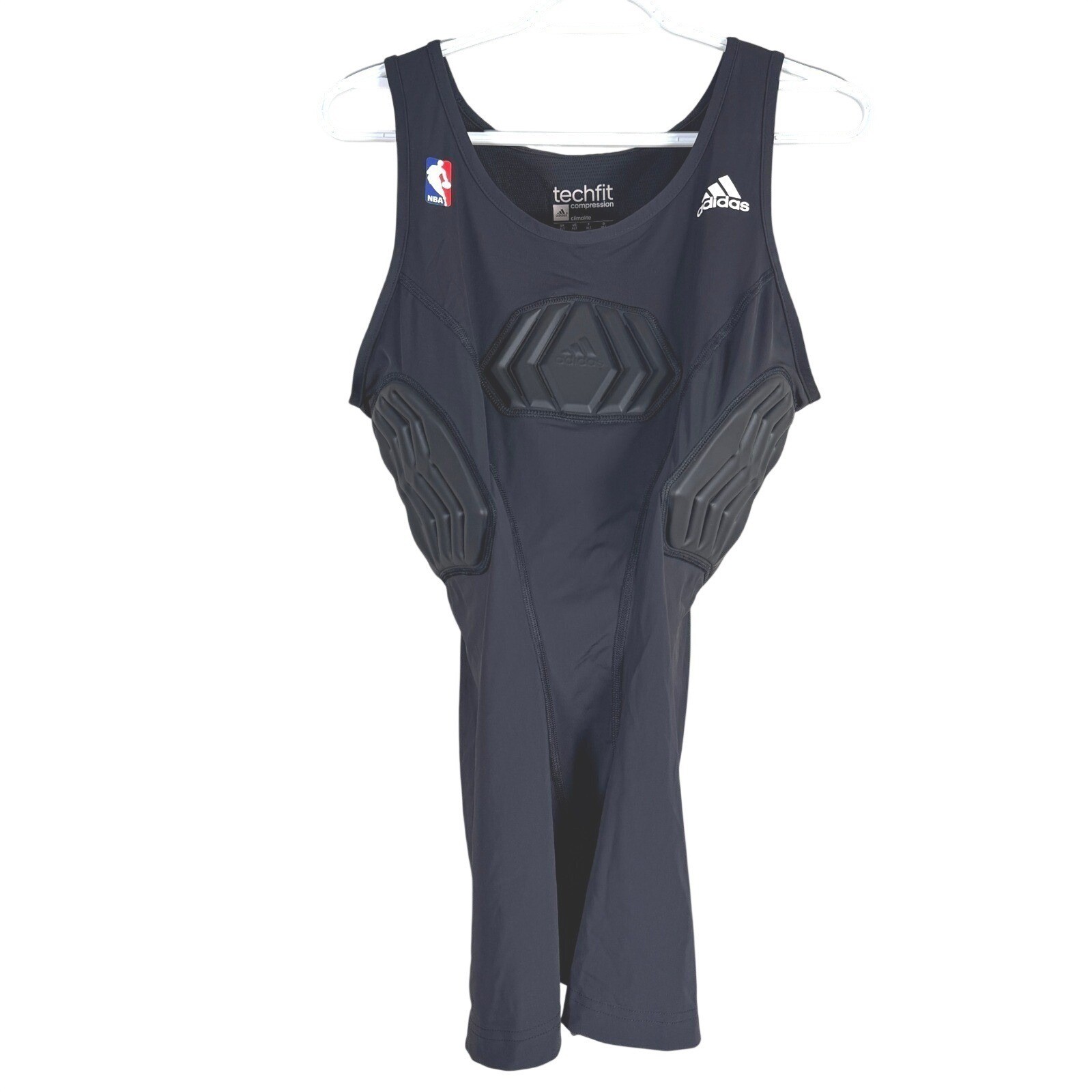 Adidas Techfit Padded Compression Basketball Tank Top Mens LT Black Climalite gallery