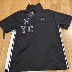 Nike Men’s New York Court Short Sleeve Tennis Top Off Noir and Volt Sz S AT4303