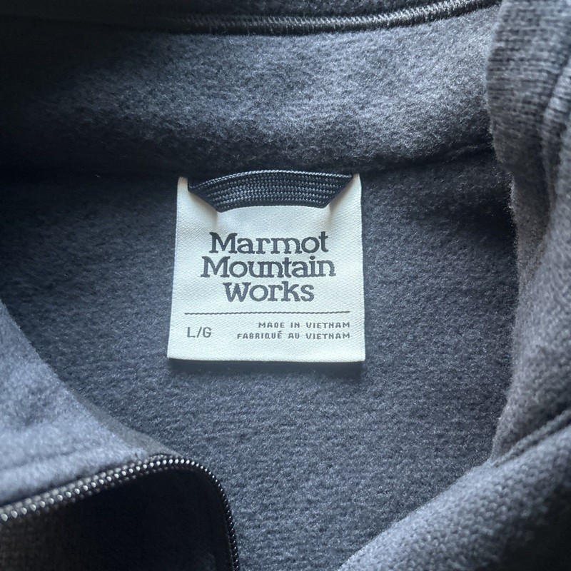 Men's Marmot Drop line 1/2 zip Pullover Sweater Jacket Black NWT Size Large gallery