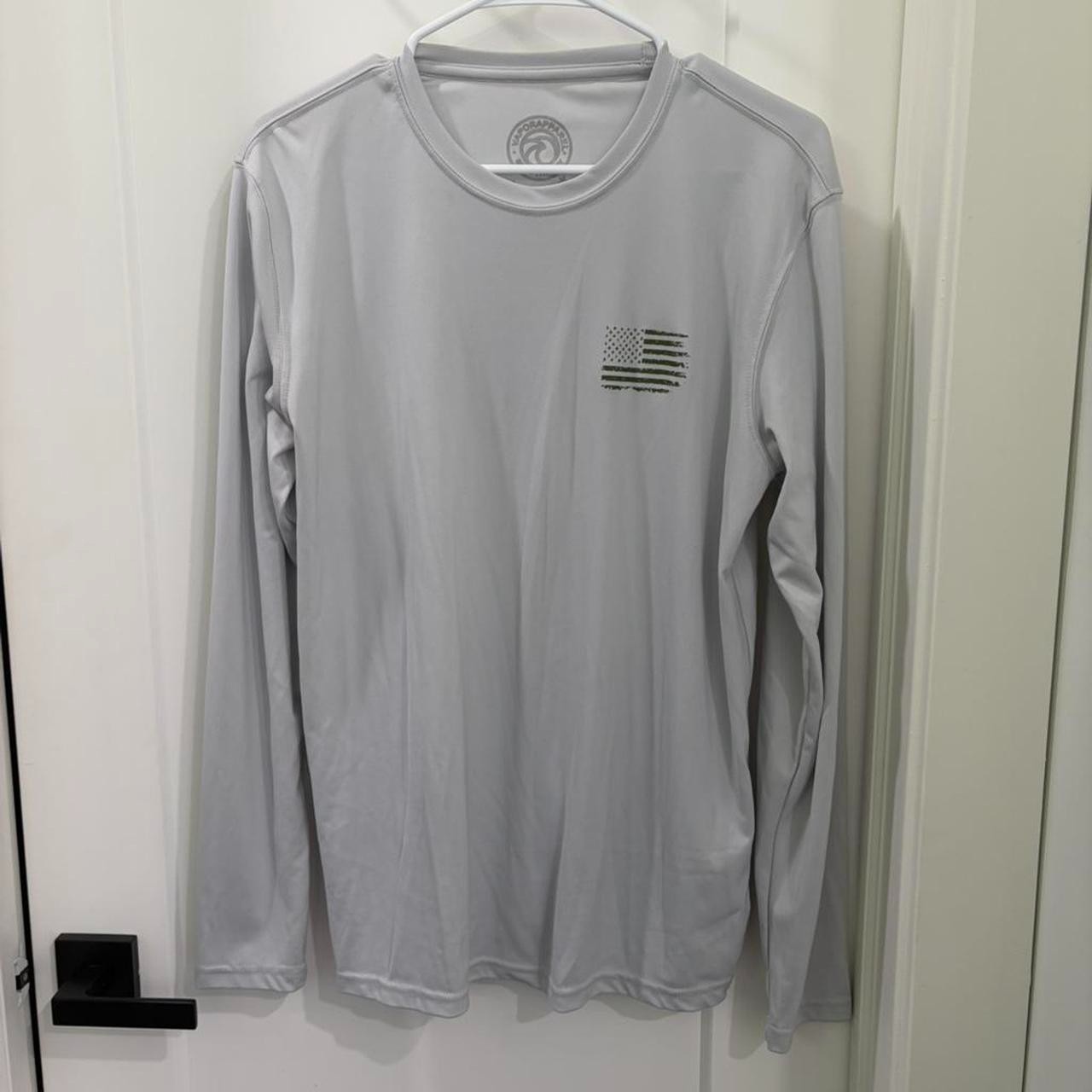 Vapor Apparel Men’s UPF 50+ Performance Long Sleeve Shirt Gray Size M GorpCore gallery