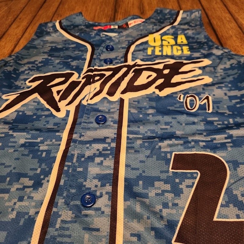 Riptide USA Fence 01' #2 Pro Sphere Coleman Blue Olympic Camo Jersey (M) gallery