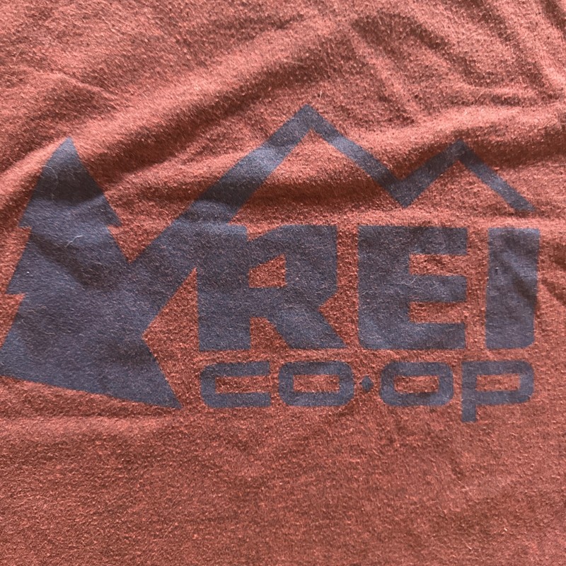 REI Co-op Men's L Maroon Logo Casual Crewneck Short Sleeve T-Shirt Activewear gallery