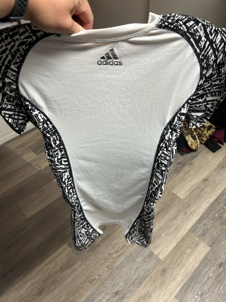 Adidas Techfit Padded Compression Shirt Mens L White Black Football