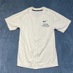 Nike Team Los Angeles Peaceplayers Baseball Jersey Mens Medium White V Neck Logo