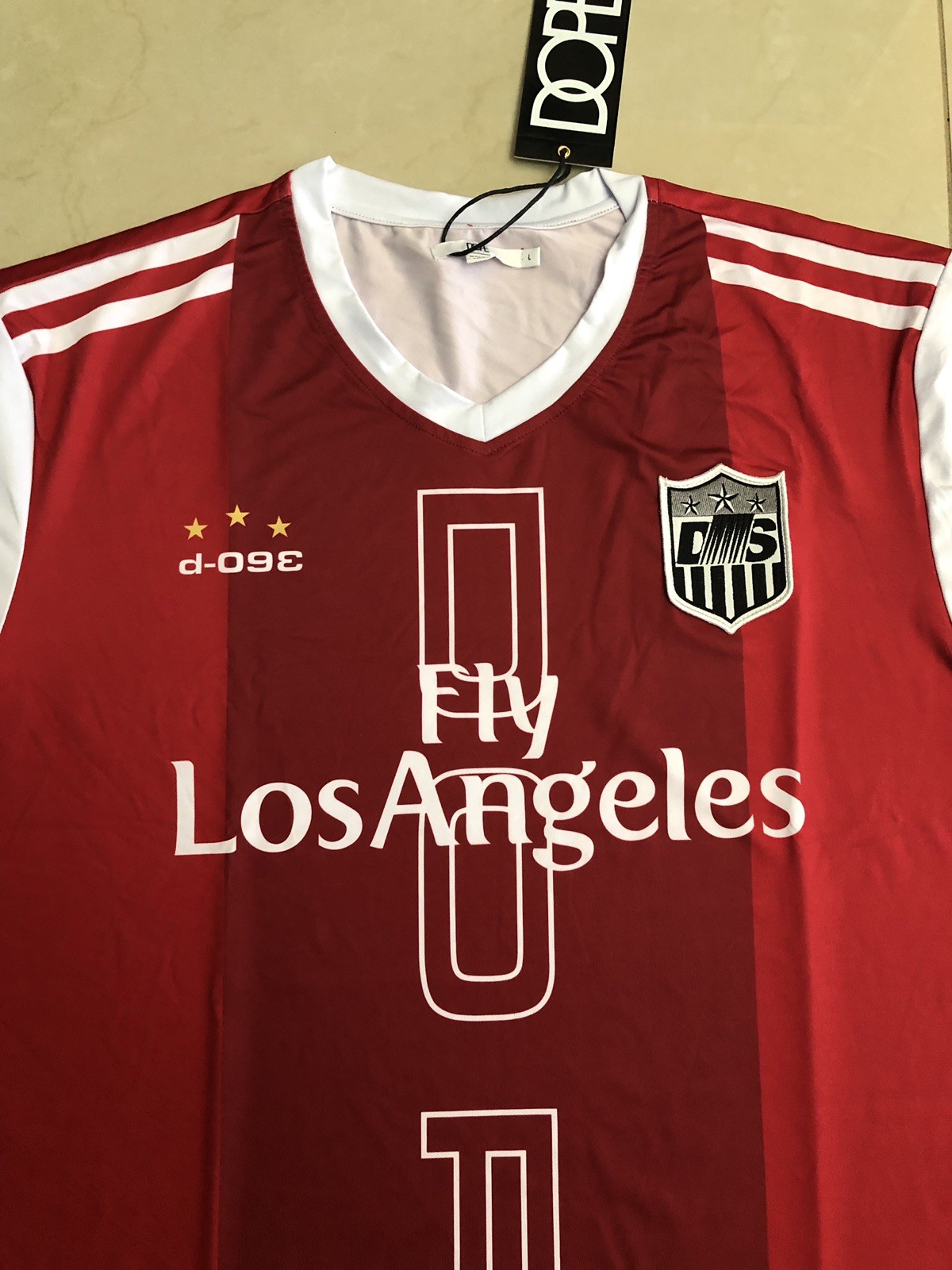 Dope Fly Los Angeles Andrey Soccer Jersey Red Size Large gallery