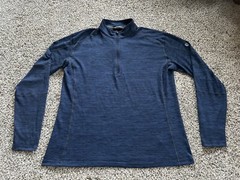 Kuhl 1/4 Zip Long Sleeve Pullover Shirt Mens XXL Blue Alloy Gym Running 3118 Z24