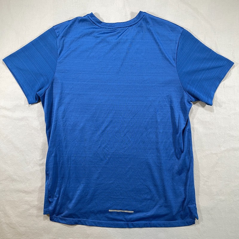 Nike Dri-Fit Running Shirt Mens L Blue Crewneck Stretch Active Workout Swoosh gallery