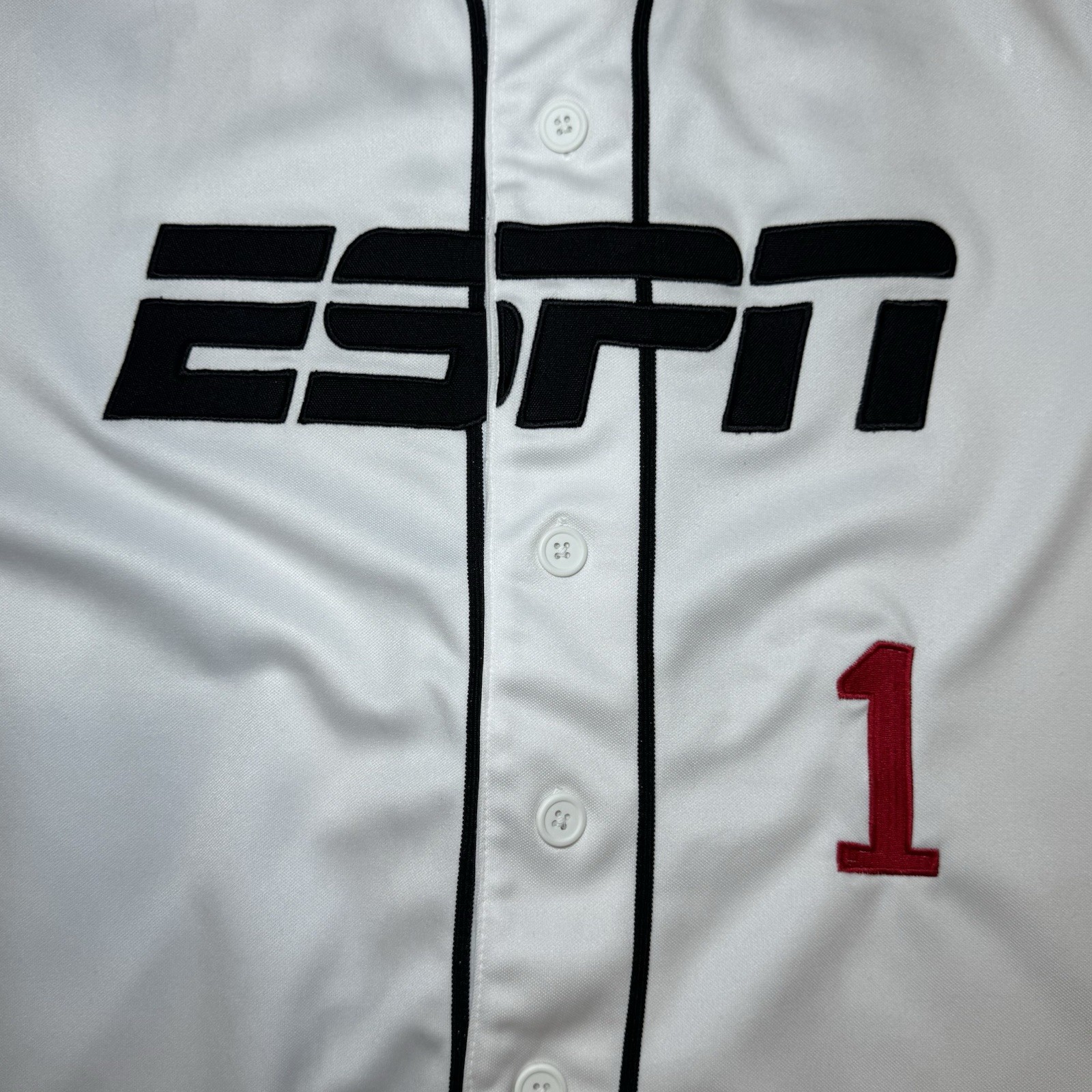 ESPN Baseball Tonight Baseball Jersey White Men’s Size Large gallery