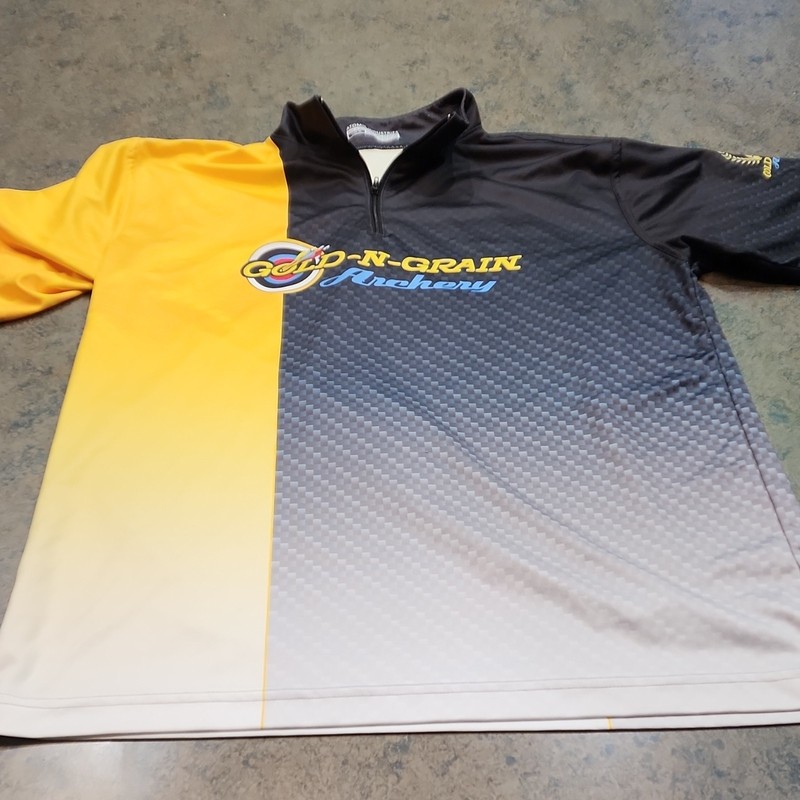 Atomic Industries 25th Anniversary Archery Jersey Black/Yellow Men's M 1/4 Zip gallery