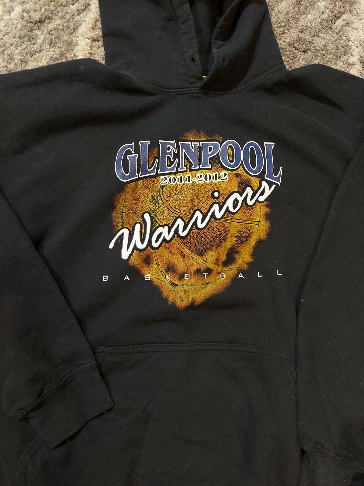 Gildan XL Hoodie Sweatshirt Glenpool Warriors High School Basketball 2011-2012 gallery