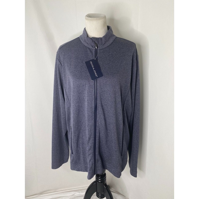 Devon & Jones Shirt Mens 3XL Blue High Neck Heavyweight Long Sleeve gallery