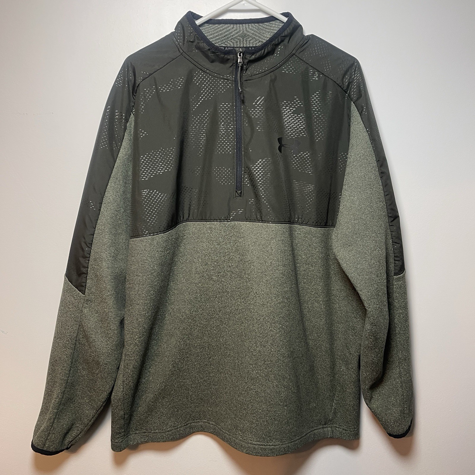 Under Armour ColdGear Infrared 1/2 zip Fleece Pullover XL Jacket Green Mens NWOT gallery