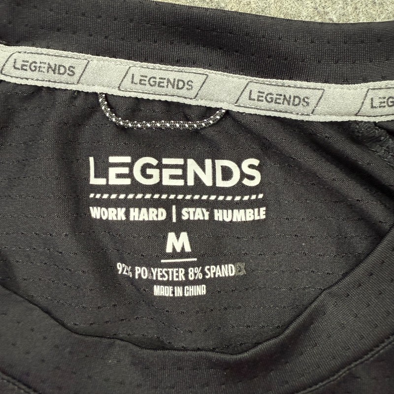 LEGENDS Performance Training Tee Shirt Men M Black Crew Neck Short Sleeve gallery