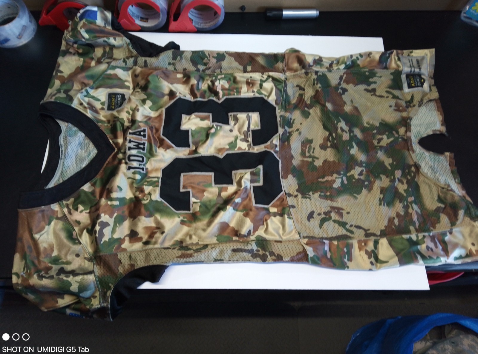 ARMY NATIONAL GUARD SPORTS JERSEY. TEAM IOWA # 33 ADULT SIZE X-LARGE gallery