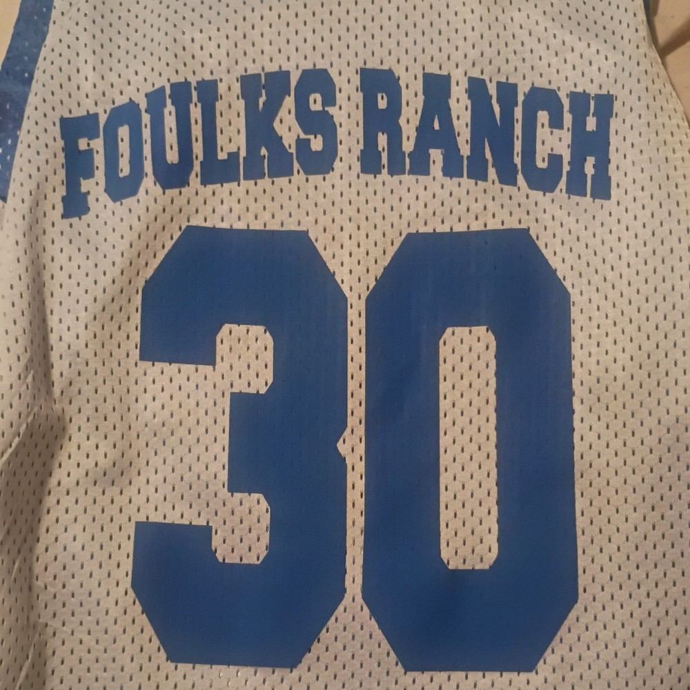 A4 Reversible Mesh Sleeveless Basketball Jersey Youth L Blue/White Foulks #30
