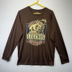 Solar Gear Shirt Men’s Large Brown Legends Deer Hunting Buck Fever Long Sleeve