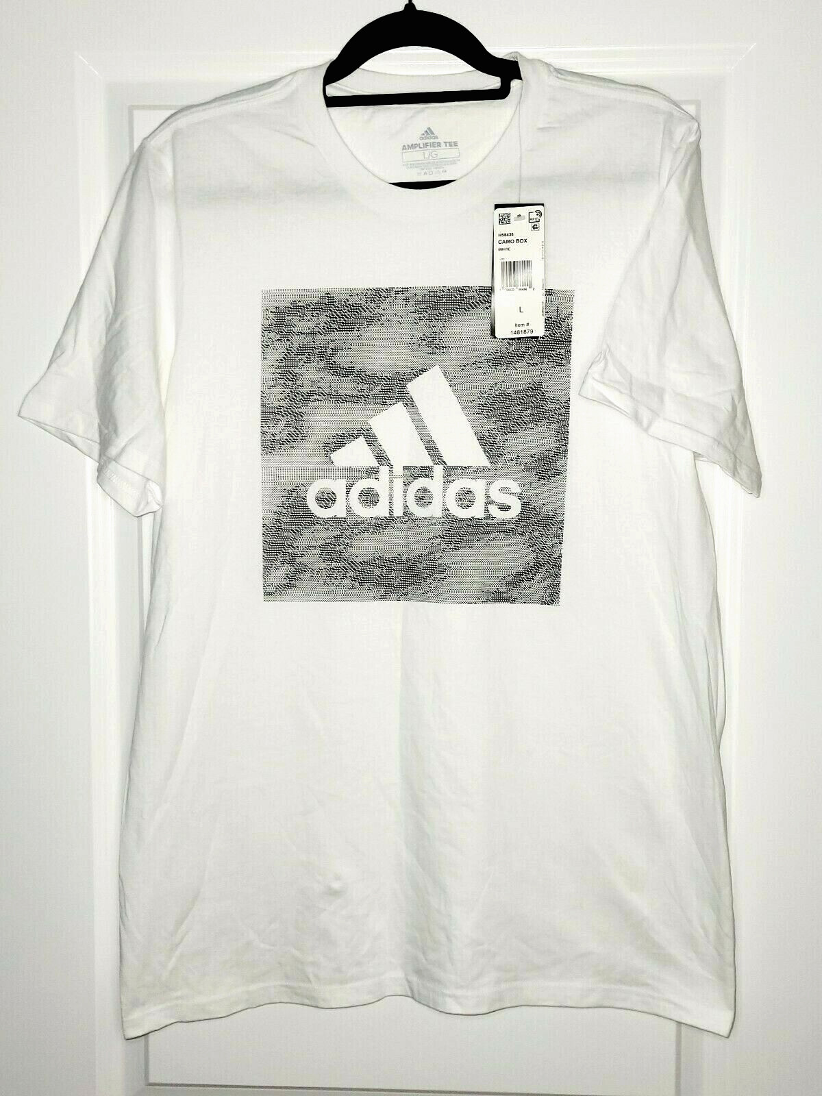 Adidas Amplifier T-Shirt Men's Large Short Sleeve White New with Tags Casual Tee gallery