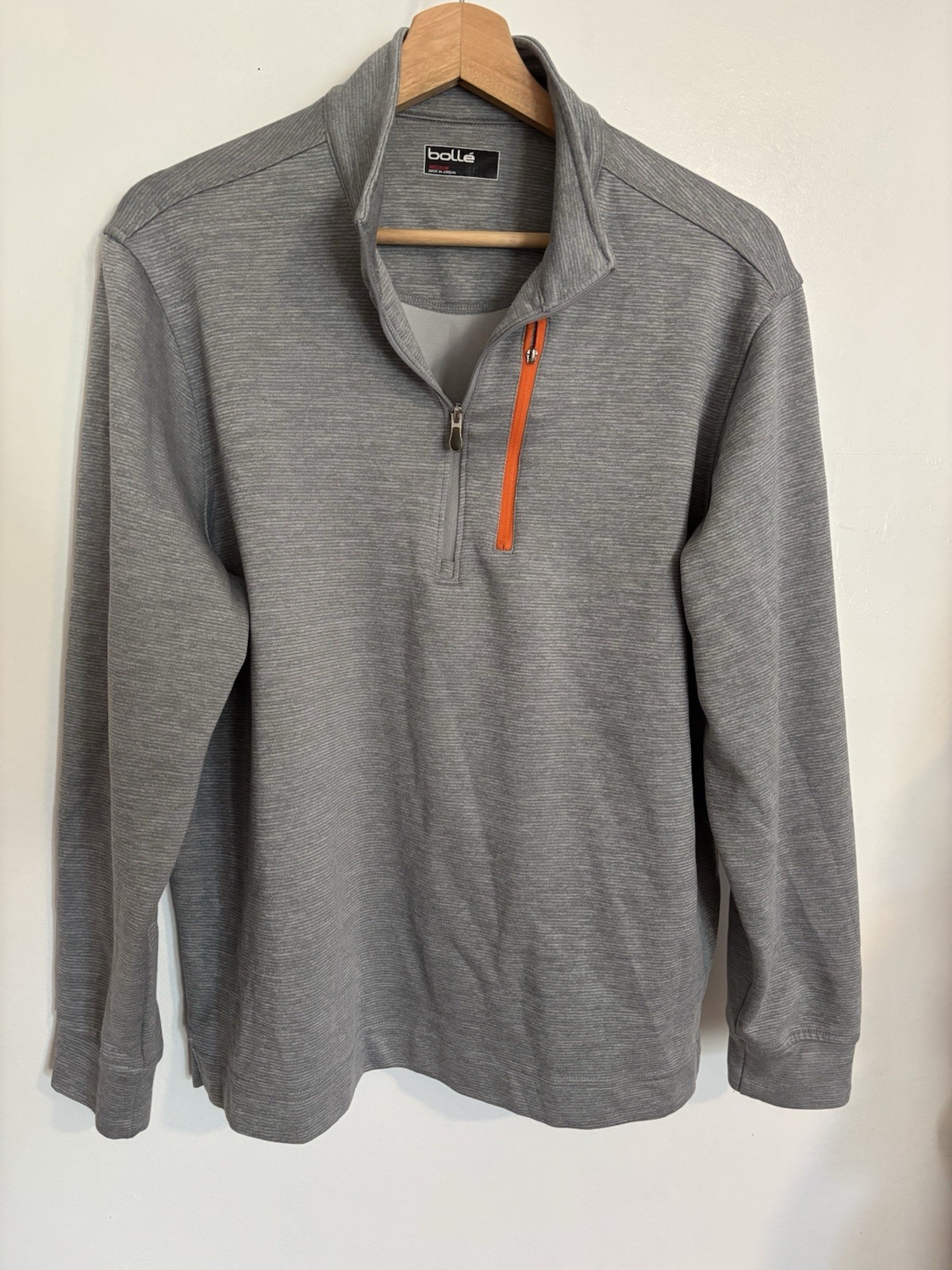 Bolle Men’s 1/4 Zip, Gray, Size M gallery