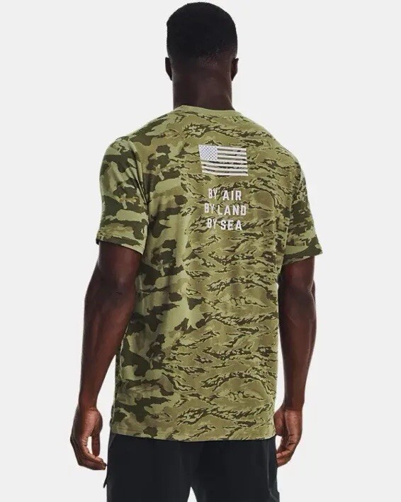 Under Armour UA Project Rock Camo USA Army Veterans Day Shirt 1373584-289 sz L gallery