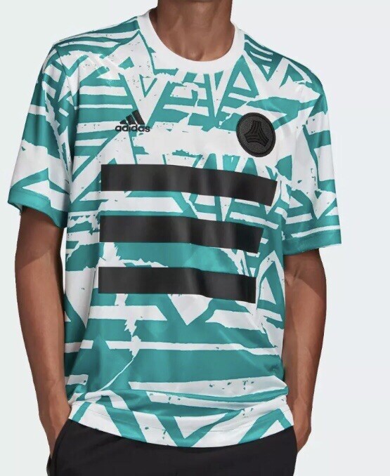 NWT ADIDAS Soccer TANGO DNA GRAPHIC Number 10 Jersey White/Glory Green SZ M gallery