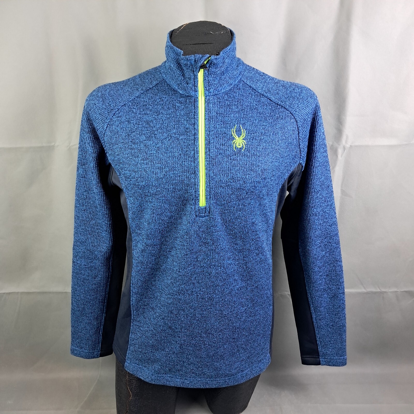 Spyder Performance Sweater Size Medium Men Blue Outbound Stryke 1/2 Zip Pullover gallery