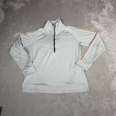 Marine Layer Sweatshirt Mens Medium Gray Weekend Sport 1/4 Zip Pullover Stretch