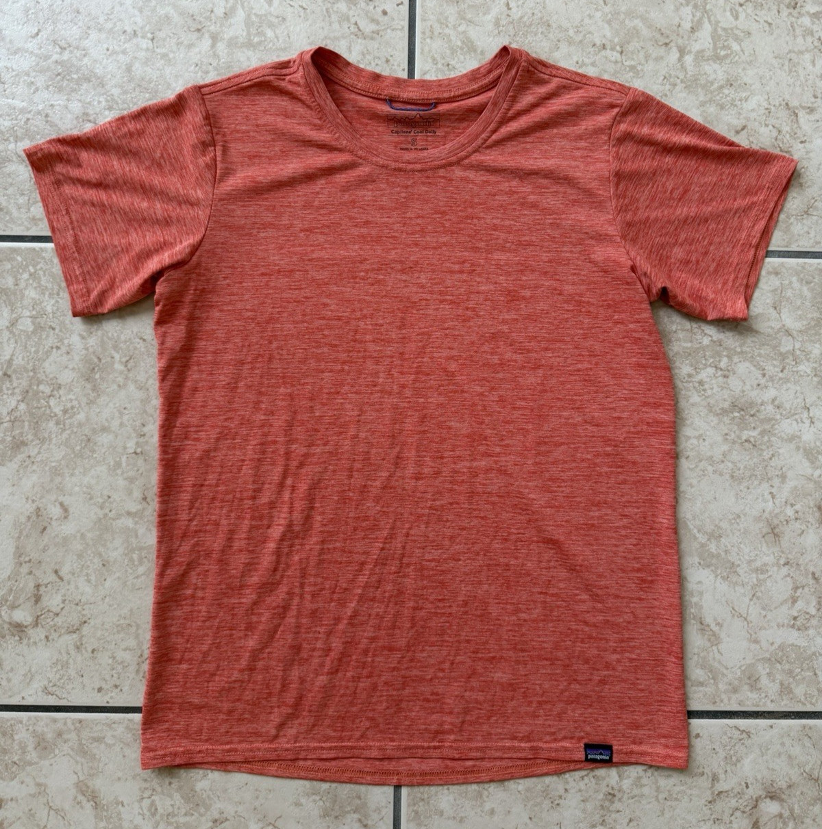 Patagonia Men's Short Sleeve Orange Small T-Shirt Mountain Climbing Sports Run gallery