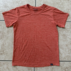 Patagonia Men’s Short Sleeve Orange Small T-Shirt Mountain Climbing Sports Run