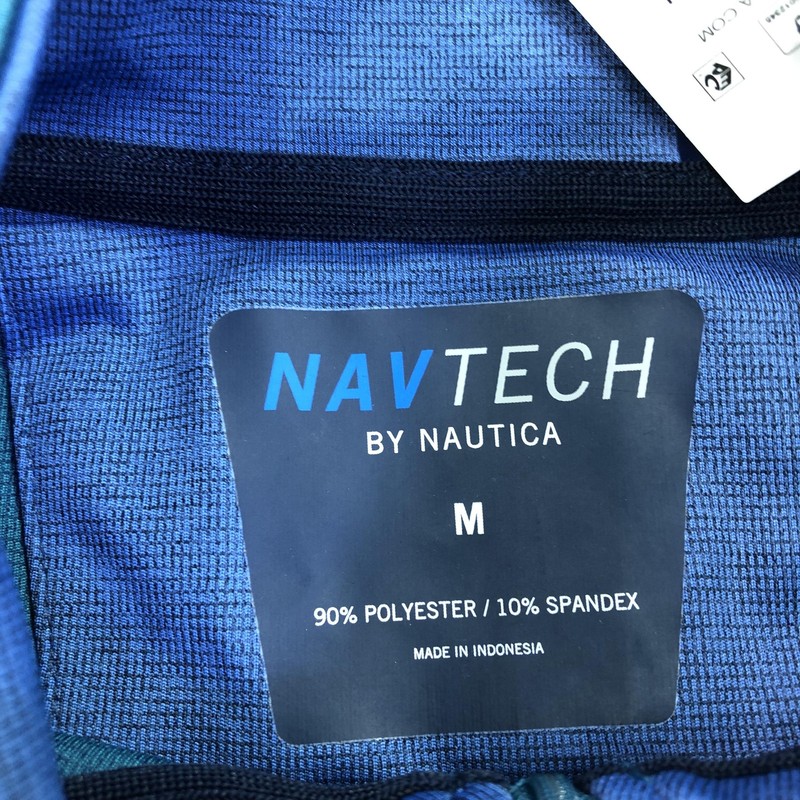 Nautica Pullover Mens Medium Blue NAVTECH Long Sleeve 1/4 Zip Performance Top gallery