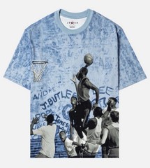 Nike Air Jordan AOP Playground T-Shirt Blue Multicolor Men’s Sz L HJ2362-427