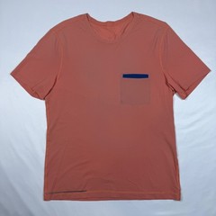 Lululemon RAD Lightweight SS Shirt Men’s Medium Terracotta Rust Pocket Tee