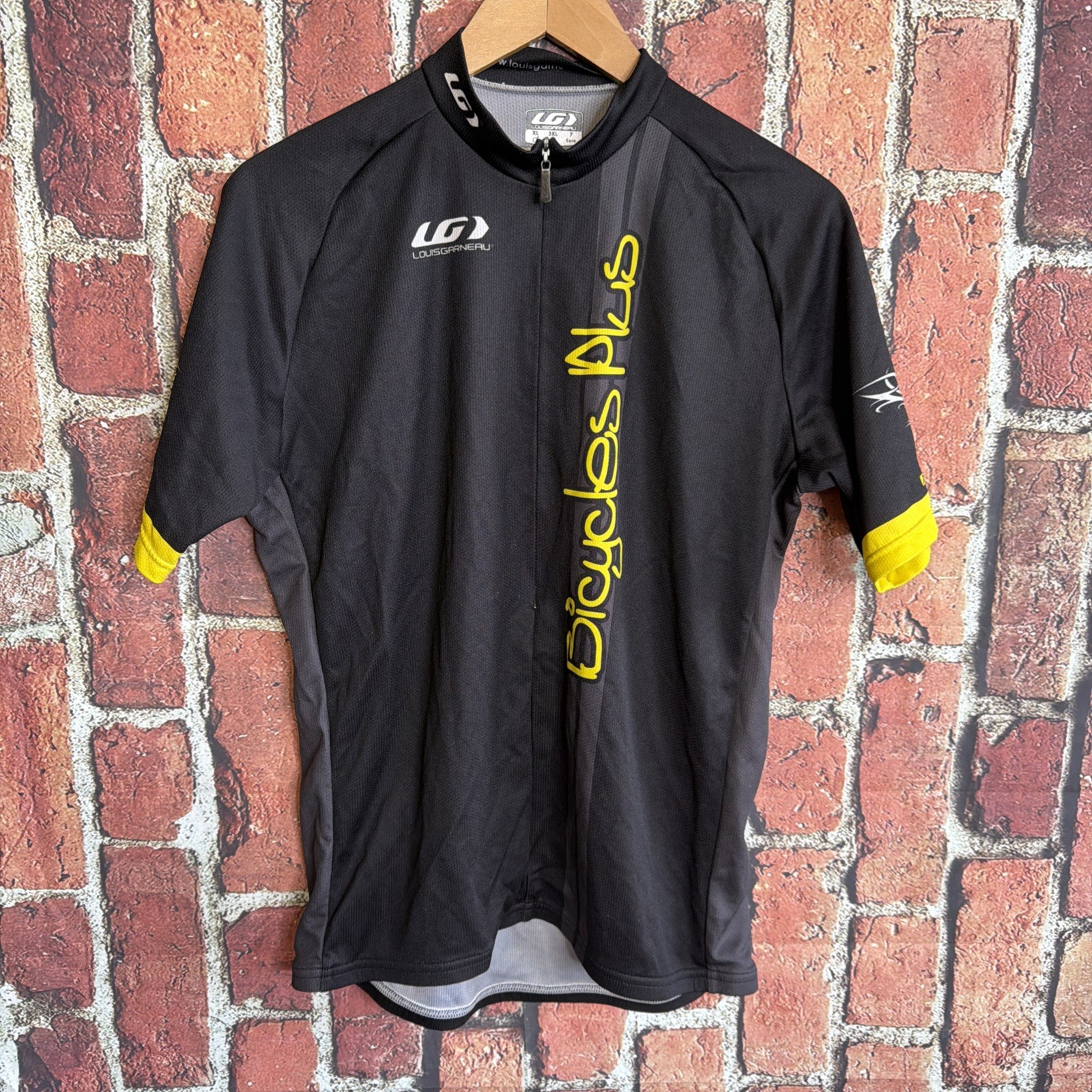 LOUIS GARNEAU Mens Size 3XL Black Half Zip Up Biking Cycling Shirt Bicycles Plus gallery