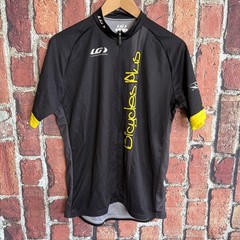 LOUIS GARNEAU Mens Size 3XL Black Half Zip Up Biking Cycling Shirt Bicycles Plus