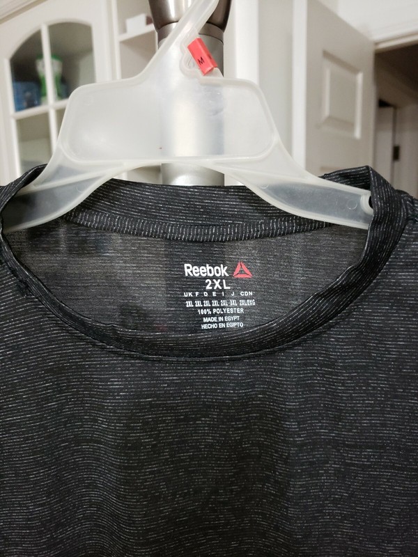 Reebok Play Dry Men's Black Short Sleeve Active Wear T- Shirt - 2XL New with Tag gallery