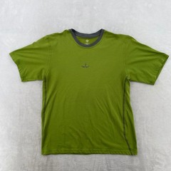 Prana Mens L Green Short Sleeve Crew Neck T Shirt Yoga Base Layer Outdoor