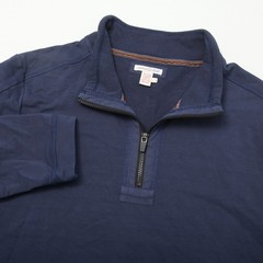 Carbon2Cobalt Men’s L Navy Blue Quarter Zip Pullover Activewear Sweatshirt