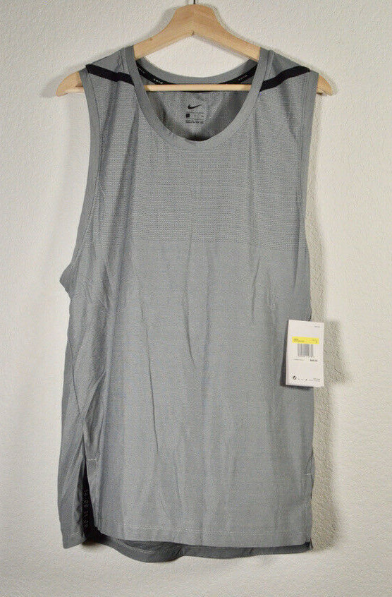 Nike Tech Pack Solid Gray Athletic Men's Tank Top Sleeveless AR0198-043 | Size S