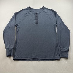Lululemon Henley Shirt Mens Large Gray 5 Year Basic Long Sleeve Performance Slim