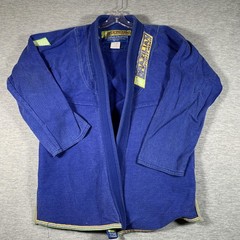 Brazilian Fightwear Jacket Mens Large Blue Brazilian Jiu Jitsu Gi Kimono Uniform