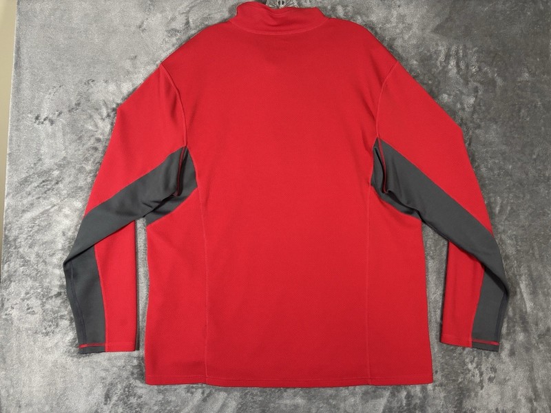 Nike ACG Sweatshirt Mens 2XL Quarter Zip 1/4 Chest Pocket Pullover Red Fit Dry gallery